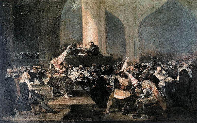 Francisco de Goya The Inquisition Tribunal France oil painting art